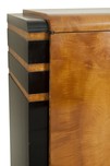 Donald Deskey Art Deco Walnut Burl China Cabinet for Hastings Table Company